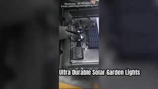 Aluminium-Solar-Gartenleuchte, wasserdicht, IP66 und IK09, für den Einsatz in Gemeinden.