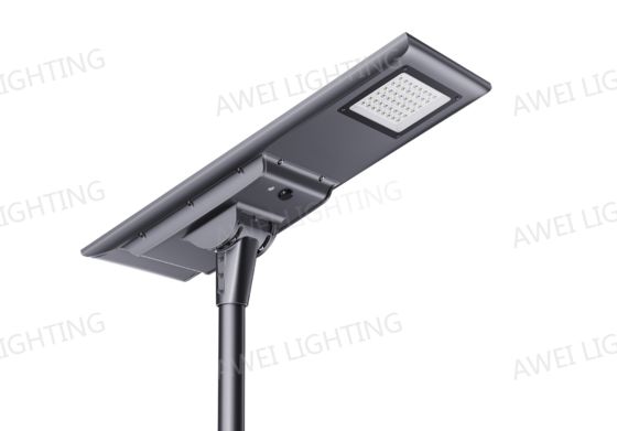 50W Solar LED Straßenlaterne Wasserdicht IP66 230LM/W Mit Hocheffizientem Solarpanel, Verwendet in Straßen.